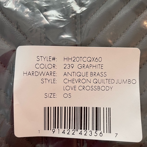 Rebecca Minkoff Chevron Quilted Jumbo Love Crossbody in SOLD OUT COLOR: GRAPHITE - Picture 3 of 9